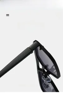 Detail of matte black sunglasses hinge with high elasticity and lightweight metal frame