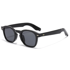 Retro Square Sunglasses Vintage Thick PC Frame AC Lens UV400 Protection Metal Rivet Fashion Shades Men Women