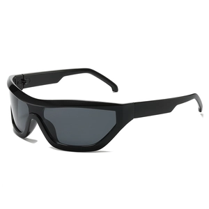 Y2K Shield Wrap Around Sunglasses Polycarbonate Frame UV400 Outdoor Sports Cycling Cyberpunk Futuristic Hip Hop Eyewear
