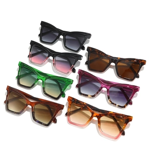 Collection de lunettes de soleil carrées œil de chat avec verres dégradés colorés