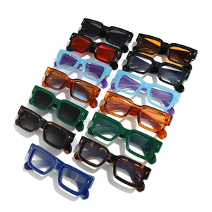 Vintage chunky square sunglasses with decorative gold studs in multiple stylish colors