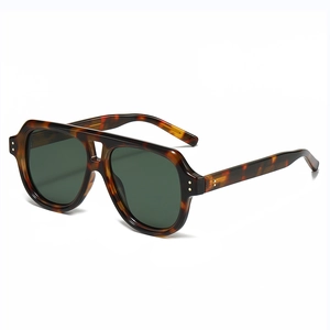 Aviator Sunglasses Polarized UV400 Vintage Large Frame PC TAC Double Bridge Trendy Eyewear Unisex
