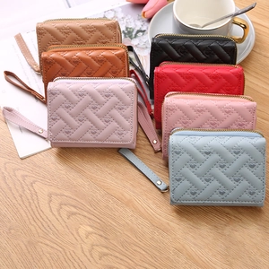 Mini quilted heart coin purse collection for women with metal zippers in seven colors