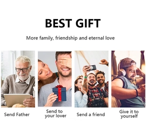 Collage delle migliori idee regalo per padre, amanti e amici con elettronica moderna