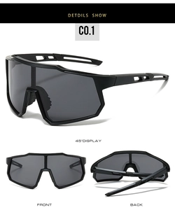 Détail de lunettes de soleil de sport avec branches ventilées et plaquettes de nez
