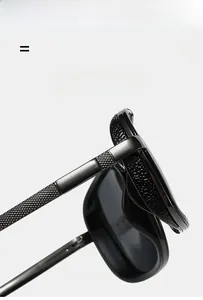 Macro detail of textured double bridge sunglasses frame and hinge construction