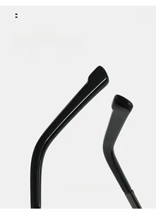 Detail of curved mirror legs on vintage square sunglasses for comfortable wearing