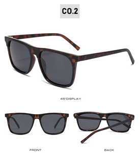 Lunettes de soleil TR écaille de tortue avec verres gris présentées sous plusieurs angles