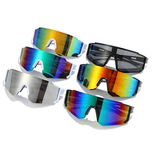 Y2K sports cycling sunglasses with oversized lenses in multiple colors and durable frames