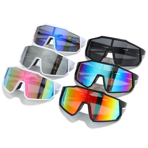 Lot de lunettes de soleil de sport pour cyclisme avec verres colorés et montures coupe-vent