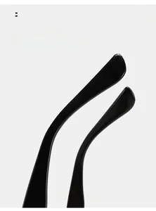 Detail of ergonomic curved black temple tips on polarized sports sunglasses