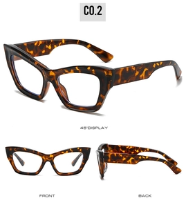 Multiple views of tortoise shell cat-eye sunglasses including front and side profile