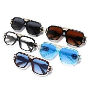 Modern geometric aviator sunglasses for men and women in five stylish color options