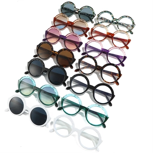 Retro round frame hip-hop sunglasses and clear glasses with detailed textured engraving