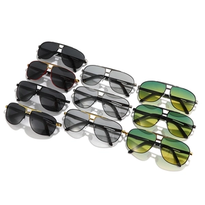 Lunettes de soleil aviateur polarisées pour hommes avec monture métal et verres variés
