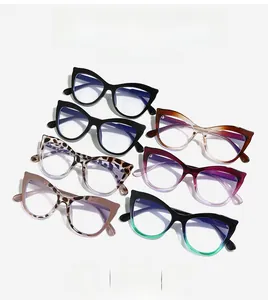 Detailed collection of stylish cat-eye glasses frames in multiple trendy colors and patterns