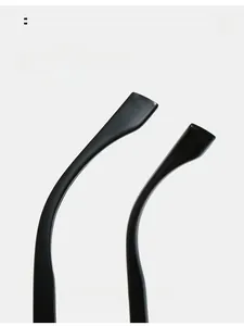 Detail of curved temples on cat-eye folding sunglasses for comfortable wearing experience