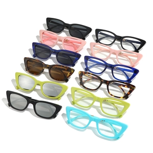 Foldable cat eye sunglasses in various vibrant colors for sun protection and fashion
