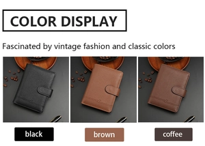Drei Vintage-Leder-Passhüllen in Schwarz, Braun und Kaffee auf professionellem Hintergrund