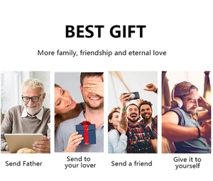 Collage showing tri-fold leather wallet as a perfect gift for fathers and friends
