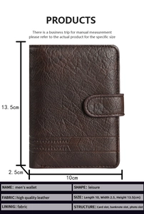 Detail view of coffee brown leather wallet showing card slots and internal structure