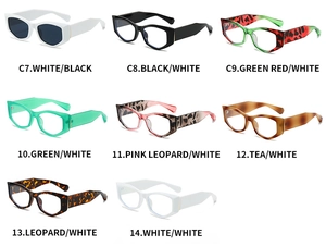 Grille de lunettes de soleil œil de chat à monture épaisse en plusieurs coloris tendance