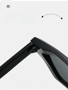 Gros plan sur la charnière métallique robuste des lunettes de soleil œil de chat