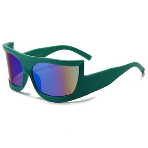 Occhiali Da Sole Sportivi In PC Futuristici Protezione UV400 Lenti Specchiate Design Cyberpunk Punk Per Ciclismo Moda