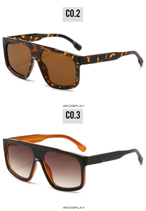 Detail view of tortoiseshell and black frame sunglasses with color codes C0.2 and C0.3