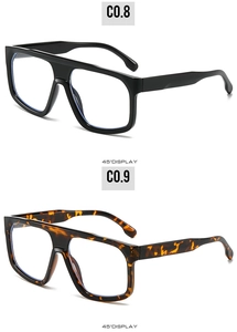Dual 45-degree angle display of oversized square sunglasses in black and tortoiseshell
