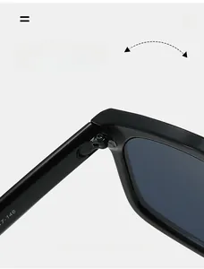Macro detail of durable reinforced hinge on sleek black futuristic sunglasses frame