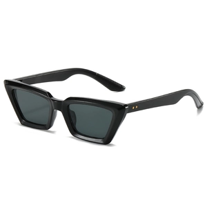 Lunettes De Soleil Oeil De Chat Vintage Rétro Petite Monture PC Protection UV400 Rivets Métalliques Voyage Mode Pour Femmes