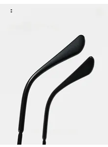 Détail des branches courbées sur lunettes de soleil rétro carrées pour un port confortable