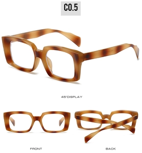 Detailed multi-angle views of retro tortoise shell square frame blue light blocking glasses