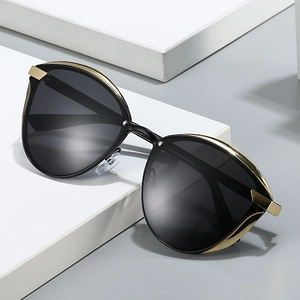 Women Polarized Sunglasses Fashion Vintage Cat Eye UV400 TAC Lenses Metal PC Frame Retro Eyewear For Driving Travel