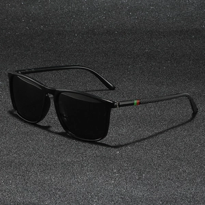 Lunettes De Soleil Carrées Protection UV400 Rétro Classique Monture PC Verre TAC Branches Antidérapantes Hommes Femmes Conduite