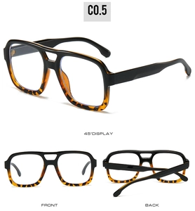 Detailed multi-angle views of black and tortoiseshell double-bridge pilot glasses frames