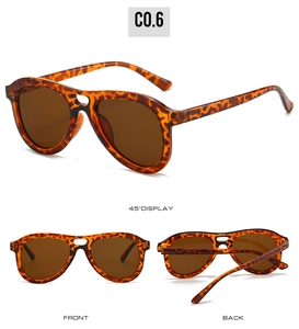 Detailed views of tortoise shell pilot sunglasses featuring deep brown lenses and double bridge