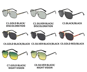Détails de la collection de lunettes aviateur avec monture métal et verres polarisés