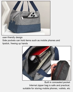 Detail der Canvas-Tasche mit Seitentaschen und sicherem Innenreißverschlussfach für Ordnung