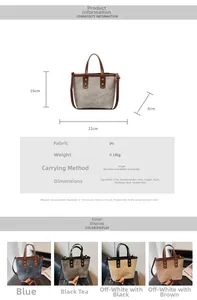 Größentabelle und Farboptionen für Retro PU-Eimertasche mit Abmessungen und Details