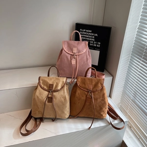 Grands sacs à dos en velours pour femmes en trois couleurs pour voyage chic