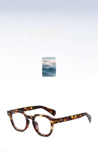 Detail of tortoise shell square sunglasses showing polished finish and metal hinge rivets