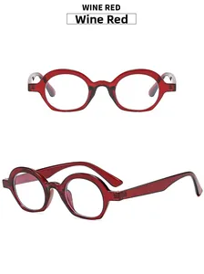 Detailed view of wine red retro round frame sunglasses with translucent resin finish