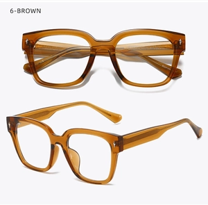Vue détaillée de monture lunettes marron TR90 avec rivets étoiles et marquages internes