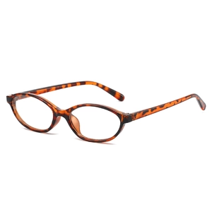 Classic vintage oval tortoiseshell eyeglasses frame in a stylish dark brown pattern