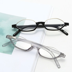 Retro small round frame glasses in black gold and transparent grey stylish eyewear