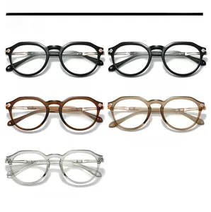 Detailed comparison of TR90 oval retro frames in five different color options