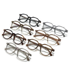 Stylish oversized TR90 anti-blue light glasses frames in seven diverse colors
