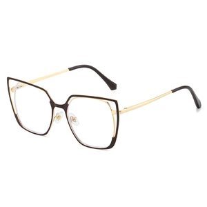 Stylish cat eye blue light blocking glasses with tortoiseshell frame and gold metal temples